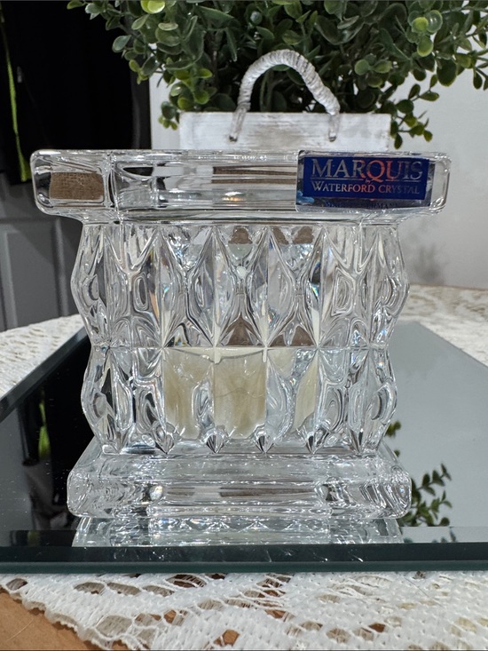 Waterford Crystal Other - Waterford Crystal Clear Marquis Square Votive VTG EUC